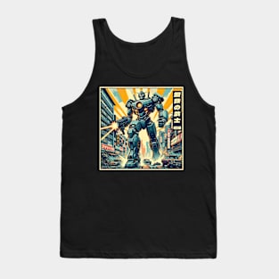 Retro Robot Attack Tank Top